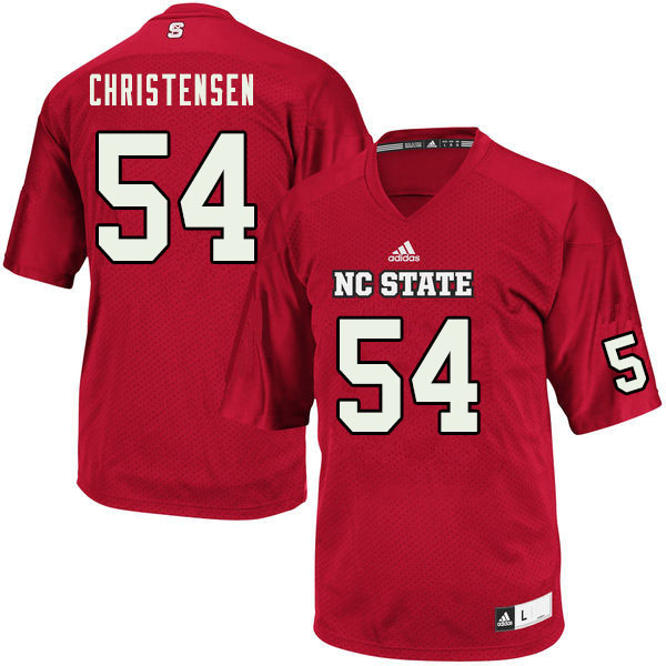 Men #54 Abe Christensen NC State Wolfpack College Football Jerseys Sale-Red - Click Image to Close